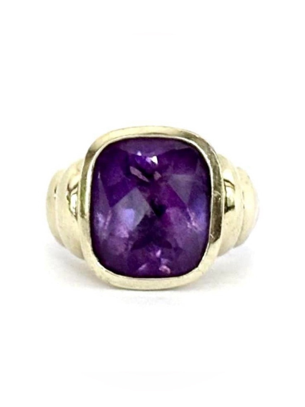 David Yurman Large Amethyst Noblesse Ring